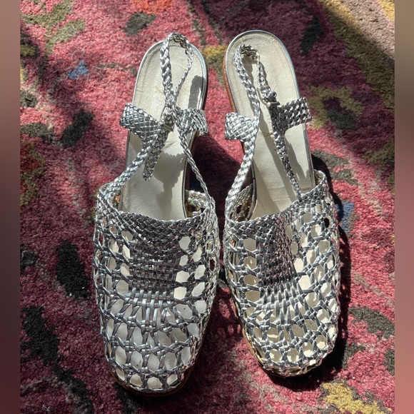 Vintage Silver leather heels - Picture 5 of 6